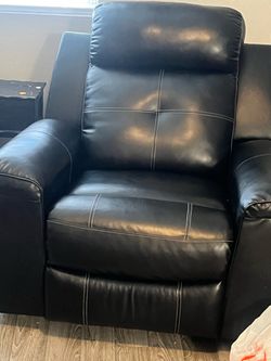 Black Leather Recliner Chair