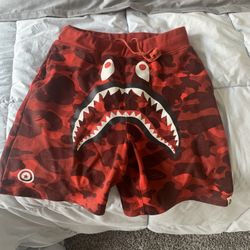 Red Camo Bape Shorts