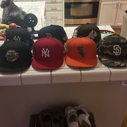 7 new era fitted hats 7 1/4 