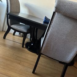 Solid Wood Dining Table  With 3 Chairs 