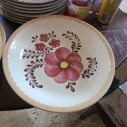 2 - 9 in Ceramic Pie Plates Floral Design 