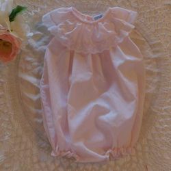 Vtg Cradlecraft Baby Girl 24 Month Lace Bubble Shorts Romper