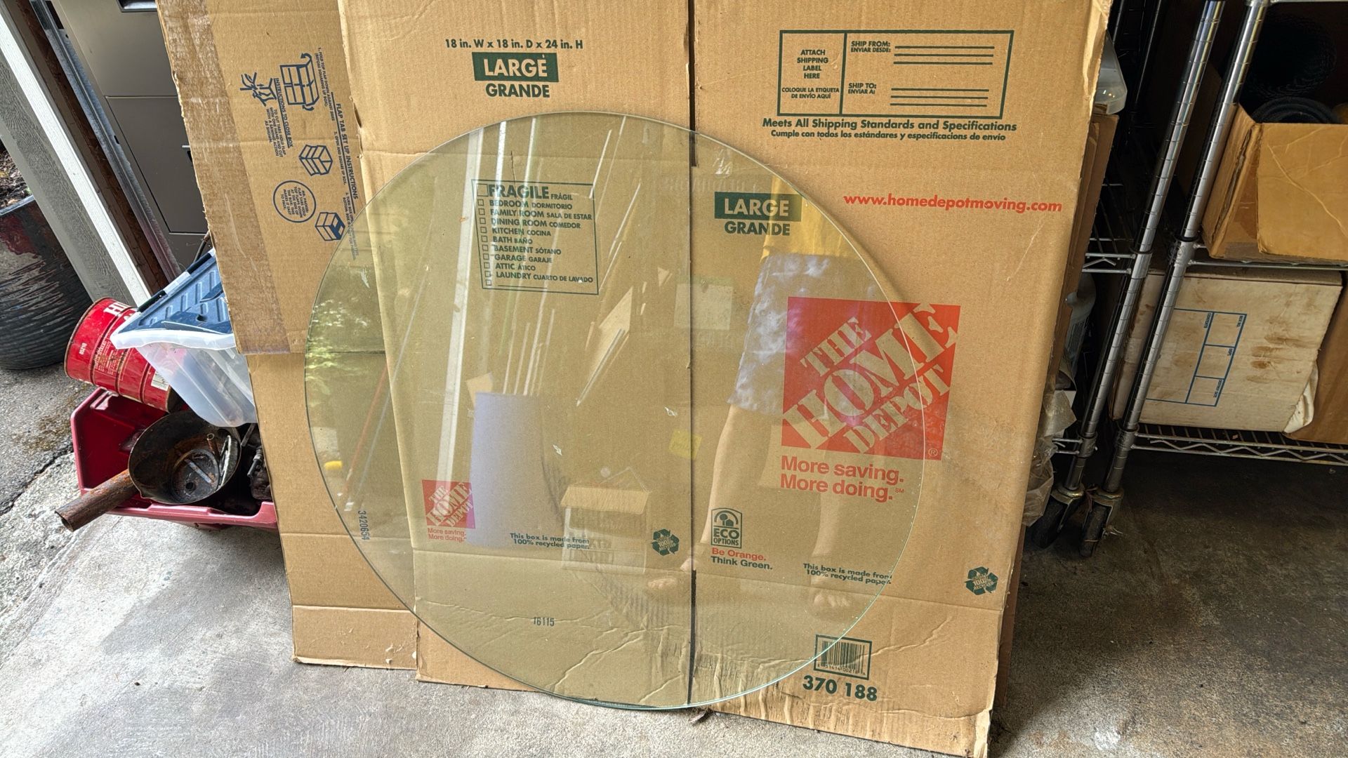 36inch Round Glass Table Top, Free