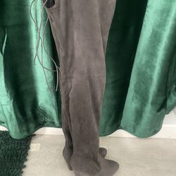 Thigh High Gray Boots