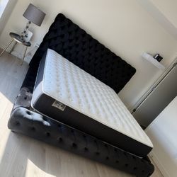 New In Box King Bed Frame With Mattress (Read Description Below)