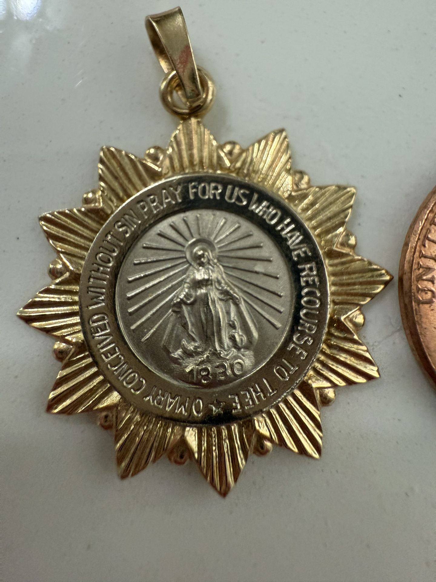 14 Karat Gold Miraculous Medal