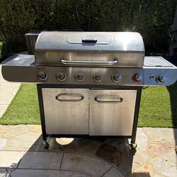 Royal Gourmet 6-Burner Propane Gas Grill with Side Burner
