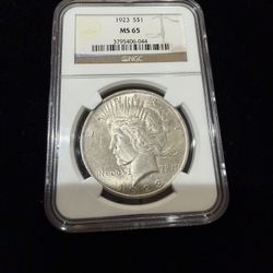 1923 $1 MS65 NGC