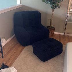 Comfy Little Funny Chair, Ottoman From Temu
