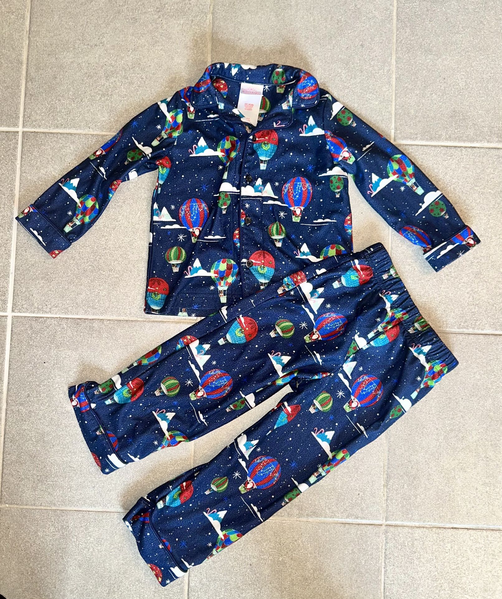 3T Santa Fleece Pajamas