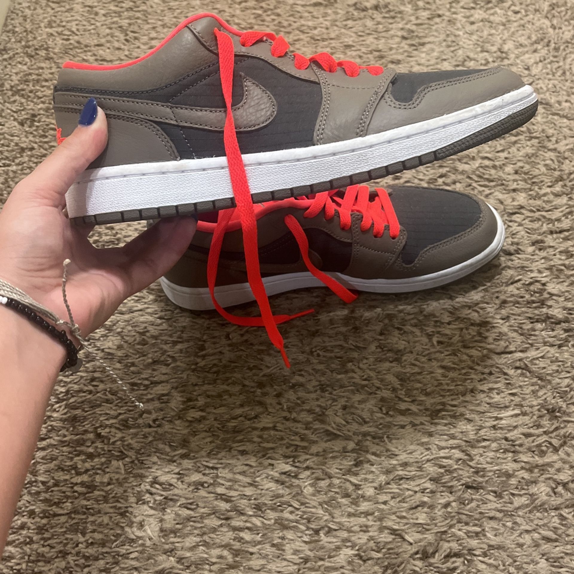 Grey And Orange Jordan’s