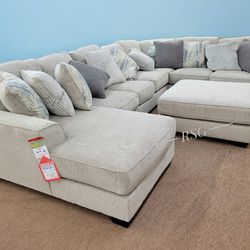 Luxury Oversized Modular Sectional Couch With Chaise Set ✨🔥$39 Down Payment with Financing 🔥 90 Days same as cash
