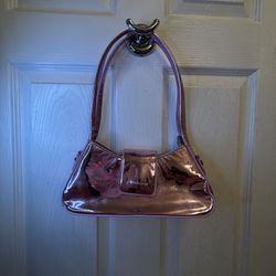 Pink Chrome Shoulder Bag