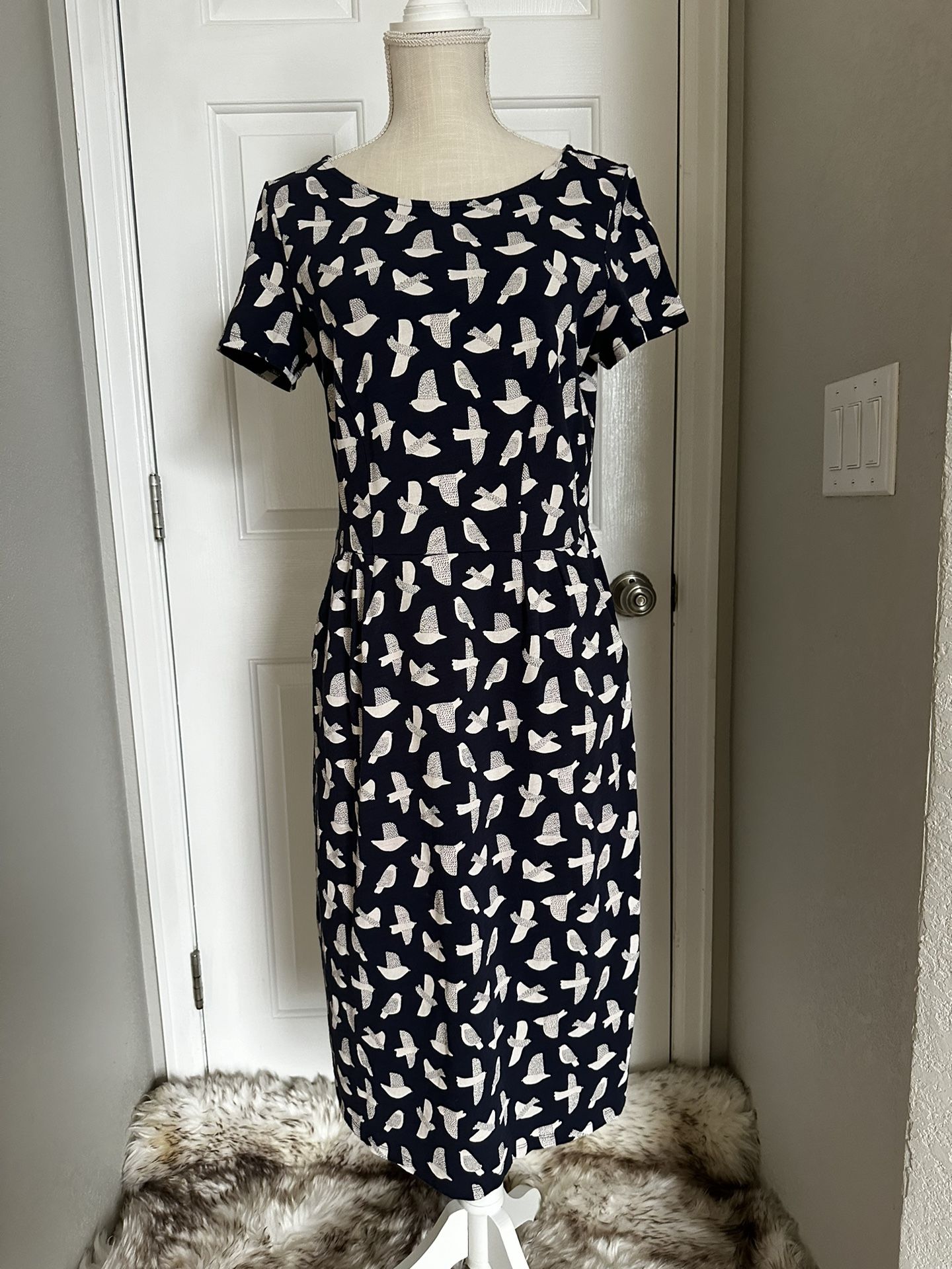 boden phoebe jersey dress Navy Bird Print Knit Stretch Cotton w/Pockets WW202 for Sale in Westminster, CO 26PIKAT01NELL