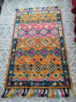 SAFAVIEH Aspen Boho Moroccan Rug – 3' x 5' | Orange/Fuchsia