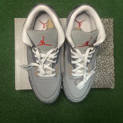 Air Jordan Retro 3 Cool Grey Size 10 In Great Condition With Shoe Box. 