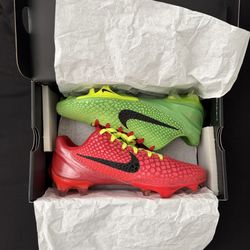 Nike /Kobe Mismatch Grinch Cleats Size 9.5