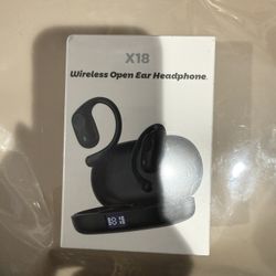 Open Ear Headphones, Bluetooth Headphones 5.3 Sports with Smart Digital Display, 36H Playtime, IP54 Waterproof, Wireless Earbuds Lightweight Design Fi