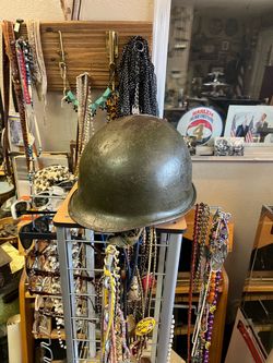 Vintage Military Steel Pot Helmet