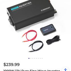 1000W 12V Pure Sine Wave Inverter with UPS Transfer Switch and Built-in Bluetooth