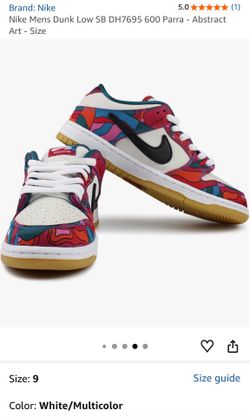 Nike Mens Dunk Low SB DH7695 600 Parra - Abstract Art - Size