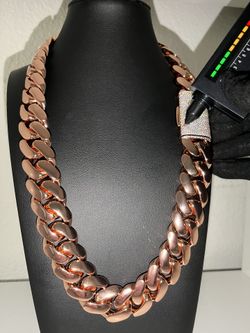 moissanite cuban link chain 20mm 22inch 