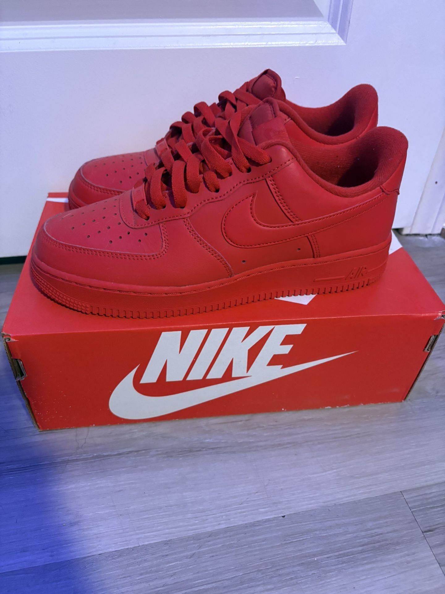 Nike Red Air Force 1s Size 8.5