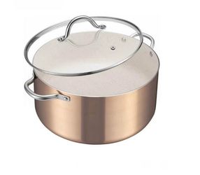 BEZIA Large 12 Quart Nonstick Cooking Pot with Lid, Induction Stock Pot, Soup Pot for All Stovetops, Nontoxic and Oven Safe, PFOA PFAS Free, Golden