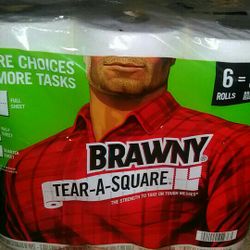 Brawny paper towels tear a square 6=9 