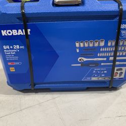 Kobalt 64-Piece Standard (SAE) & Metric Combo Polished Chrome Mechanics Tool Set