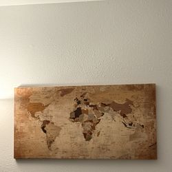 World Map Decor art $20