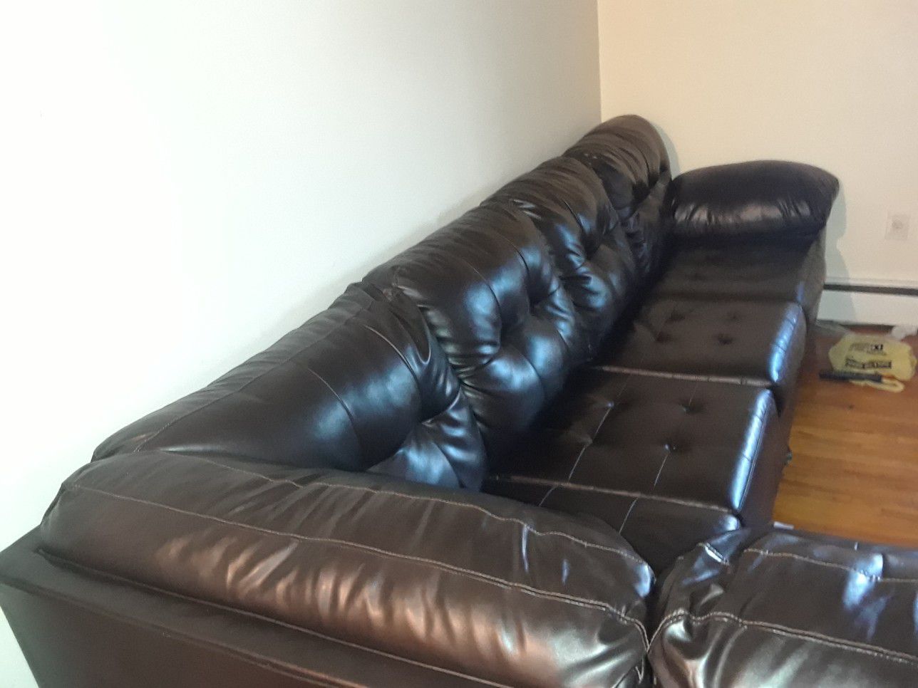 Leather sectional by Jarons