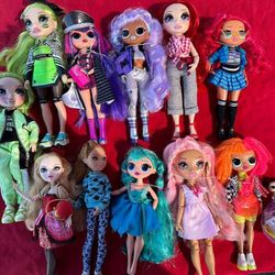 $110 Bundle Of Dolls Rainbow High And Omg Dolls