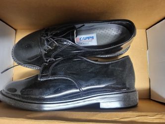Capps Black Patent Leather Oxford Dress Shoes