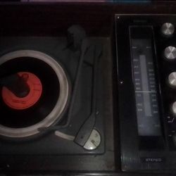 Antique Record Player And Stereo Symphonic 1930s