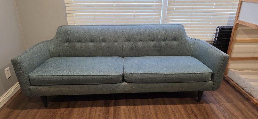 Crate & Barrel Mid-Century Modern Sofa, Couch, Loveseat