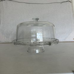 Cake Dome/stand. Stand Doubles As A Snack Server. 