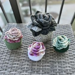 Handmade Crochet Succulents 