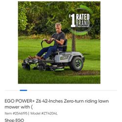 EGO POWER+ Z6 42-Inches Zero-turn riding lawn mower