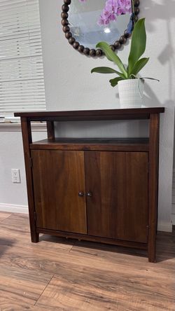 Dark Wood Cabinet with Shelf