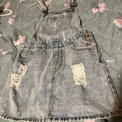 Denim Overall Dress 