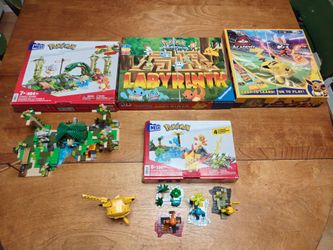 Pokemon stuff - 3 Mega Bloks sets, Labyrinth, and Battle Academy