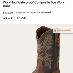 Ariat Slip On Boots 10.5