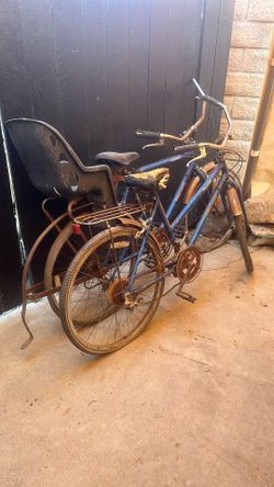 Two old bikes, bottom at Sears men and ladies make offer