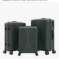 Karl home Luggage Sets 3 Piece, PP Hard Case Suitcase Set with Built-in Lock Spinner Wheels, Lightweight Durable Carry on Luggage for Business Travel 