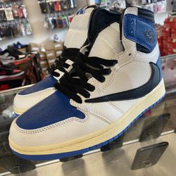 Cactus Jack Fragment Jordan 1 Blue White Black