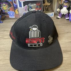 VINTAGE ESPN Club Disney World hat cap referee logo with Pin youth One Size 90s