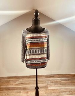 Tribal Pattern Sweater - Small