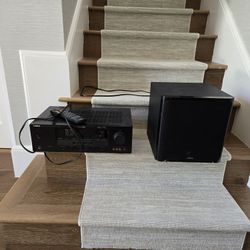 Yamaha Receiver And Subwoofer