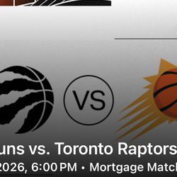 Suns vs Raptors ROW 6 Tickets